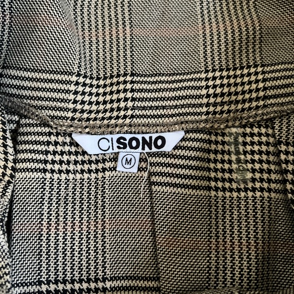 CI SONO Brown Plaid Pleated Skirt NWT - Picture 5 of 6